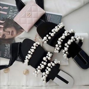 NWT Zara Pearly Strappy Sandals Sz 8